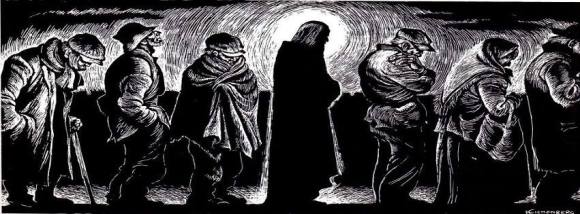The Christ of the Breadlines by Fritz Eichenberg. Image found here: http://sacredartpilgrim.com/collection/view/19